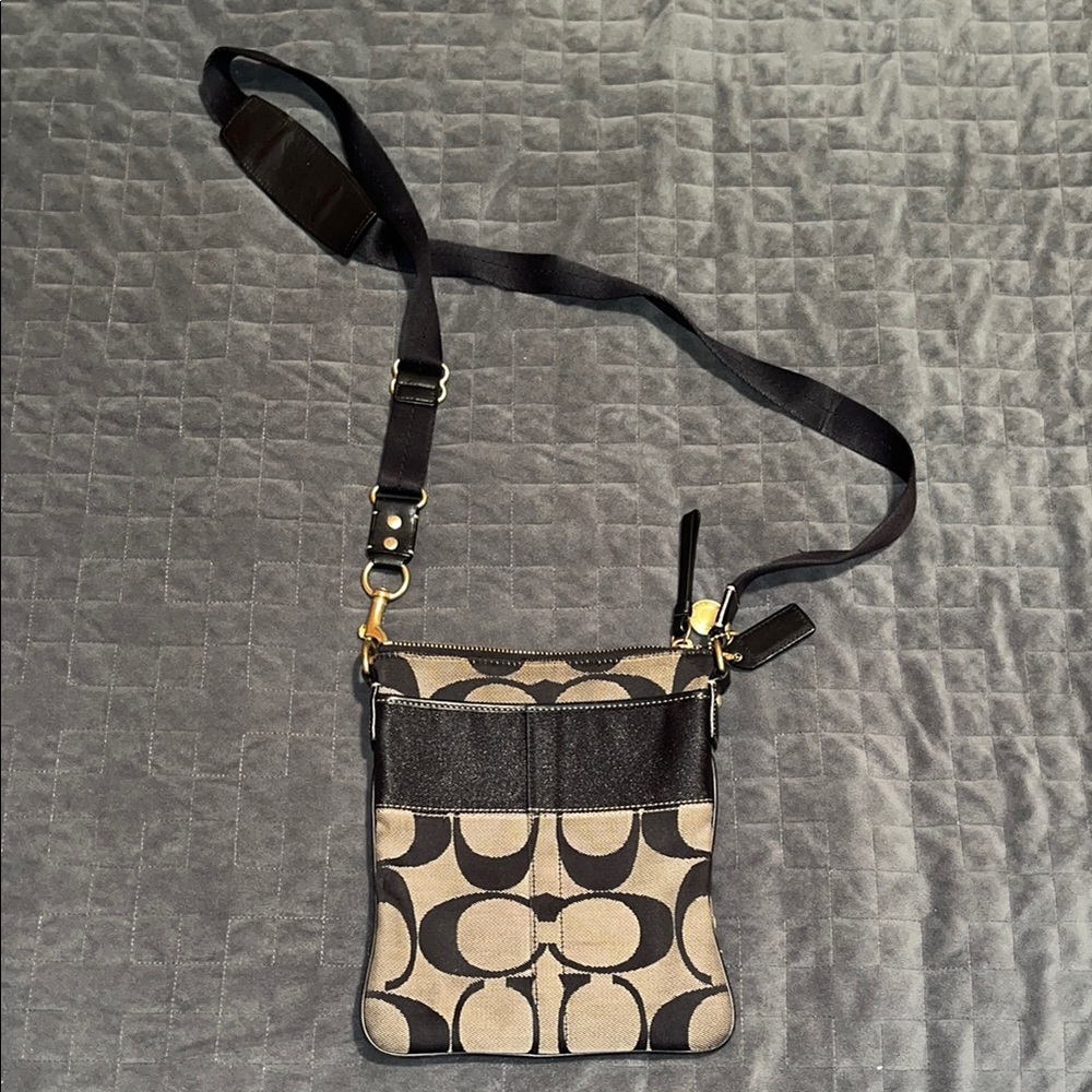 Coach Black and Gray Crossbody Bag